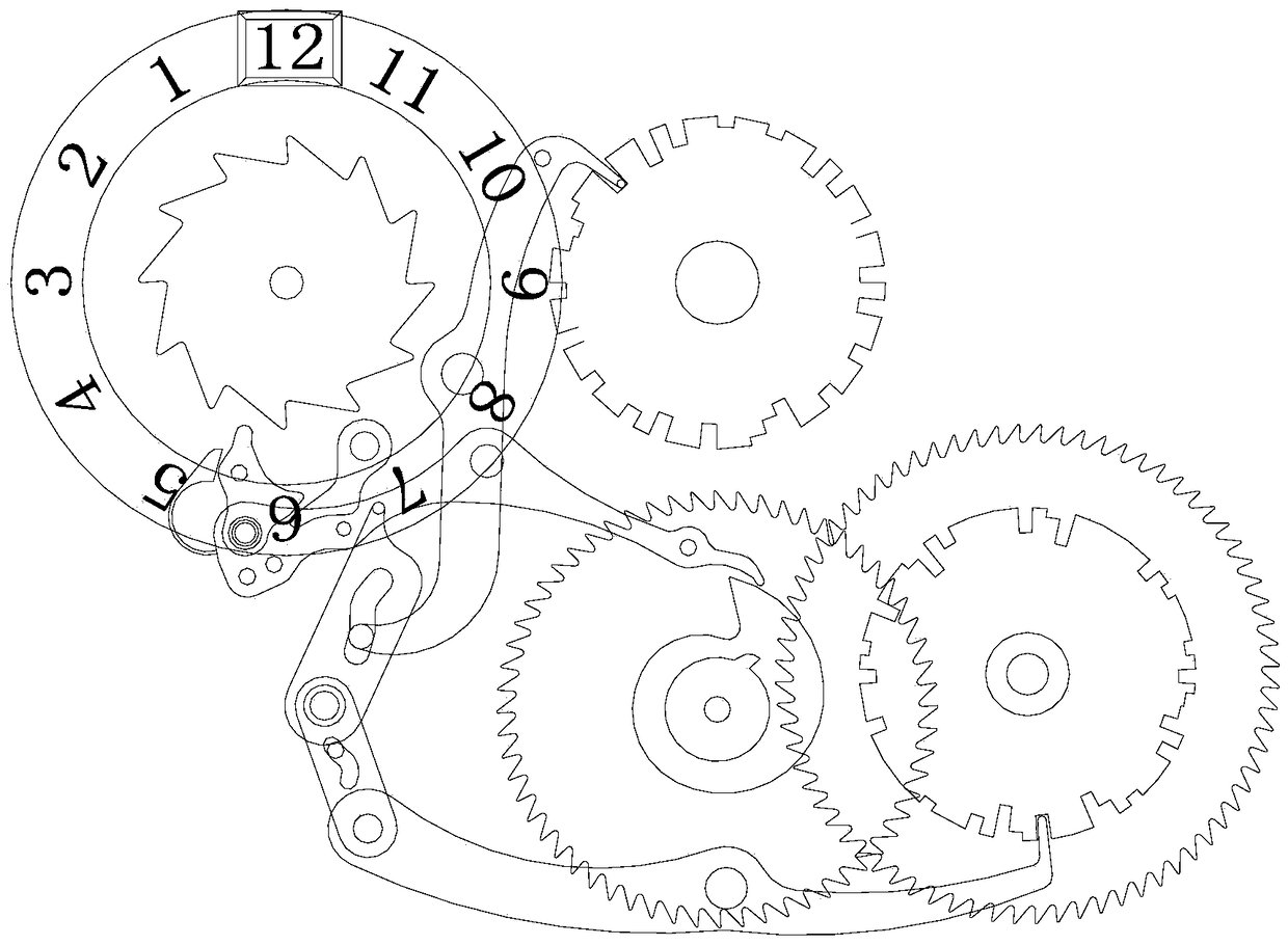 Lunar leap month actuator of a clock