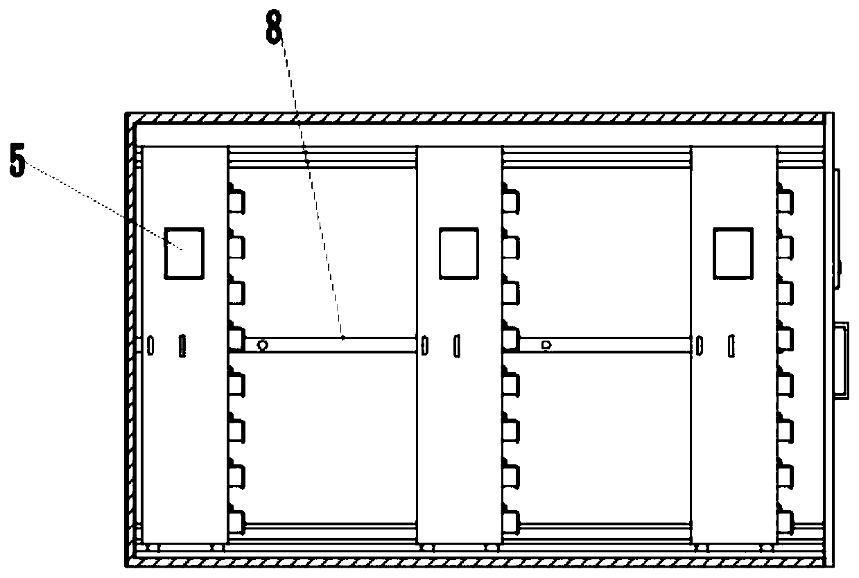 Electric energy meter turnover cabinet with detection function