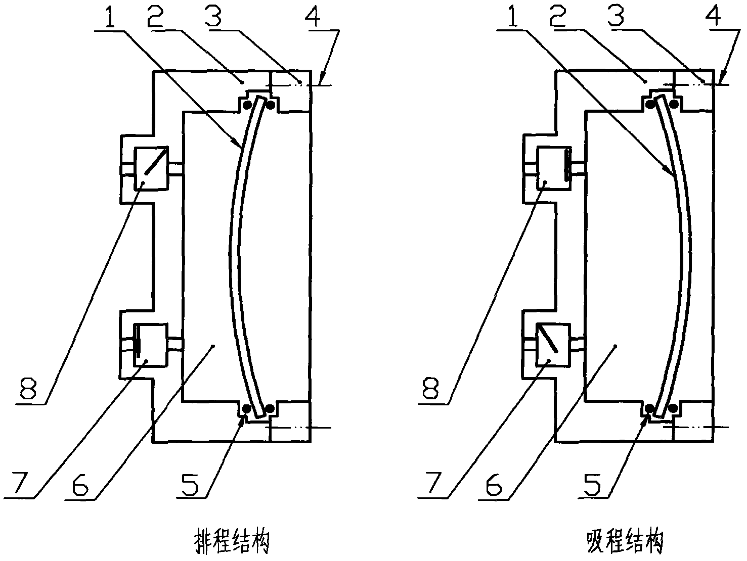 Driving-sensing integral piezoelectric chip pump