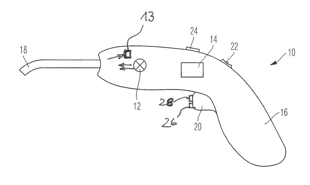 Light curing device for dental restoration materials and method of curing dental restoration materials