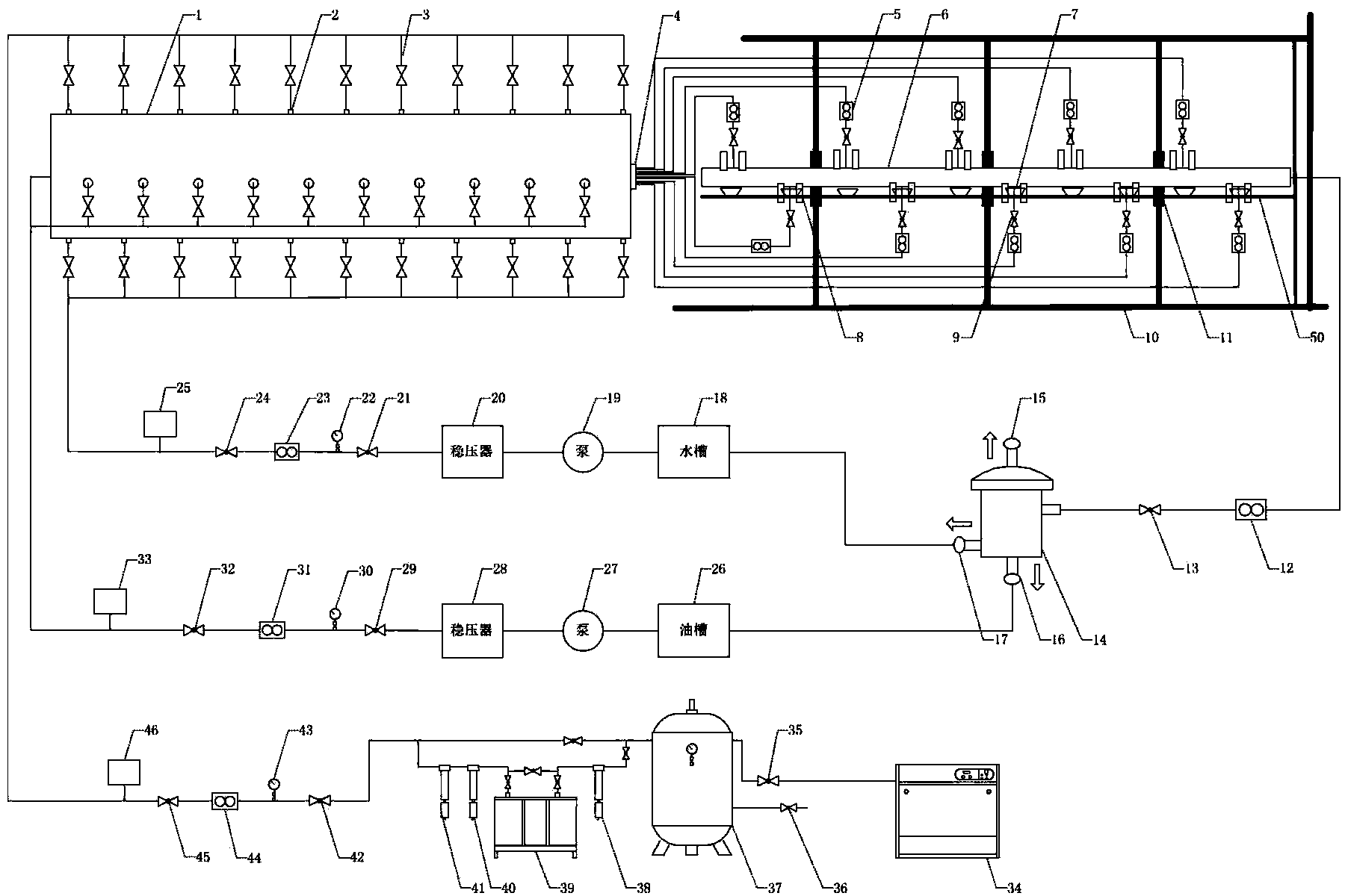 Complex-structural well formation flow and internal flow coupled flow experiment system