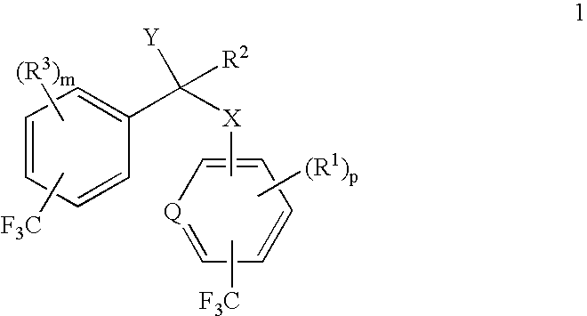 alpha-(Trifluoromethyl-substituted aryloxy, arylamino, arylthio or arylmethyl)-trifluoromethyl-substituted phenylacetic acids and derivatives as antidiabetic agents