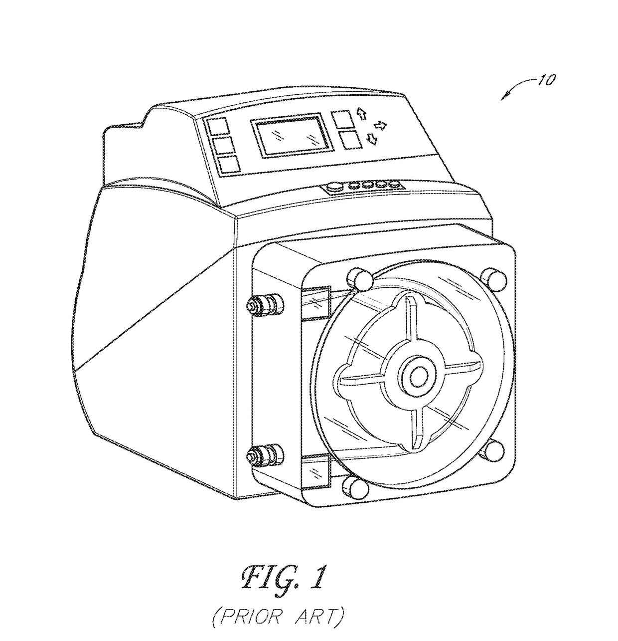 Overmolded tubing assembly and adapter for a positive displacement pump