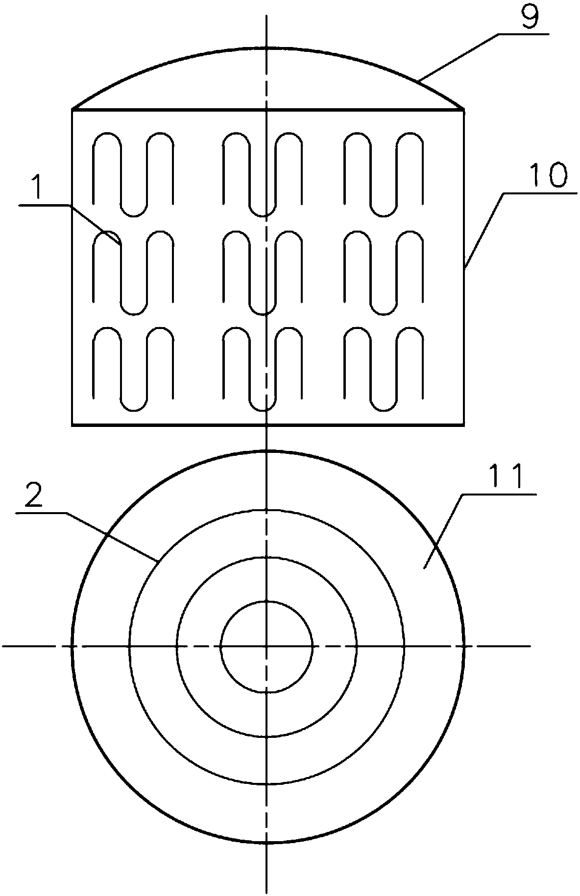 Pre-heating and heating device of high-temperature molten salt storage tank