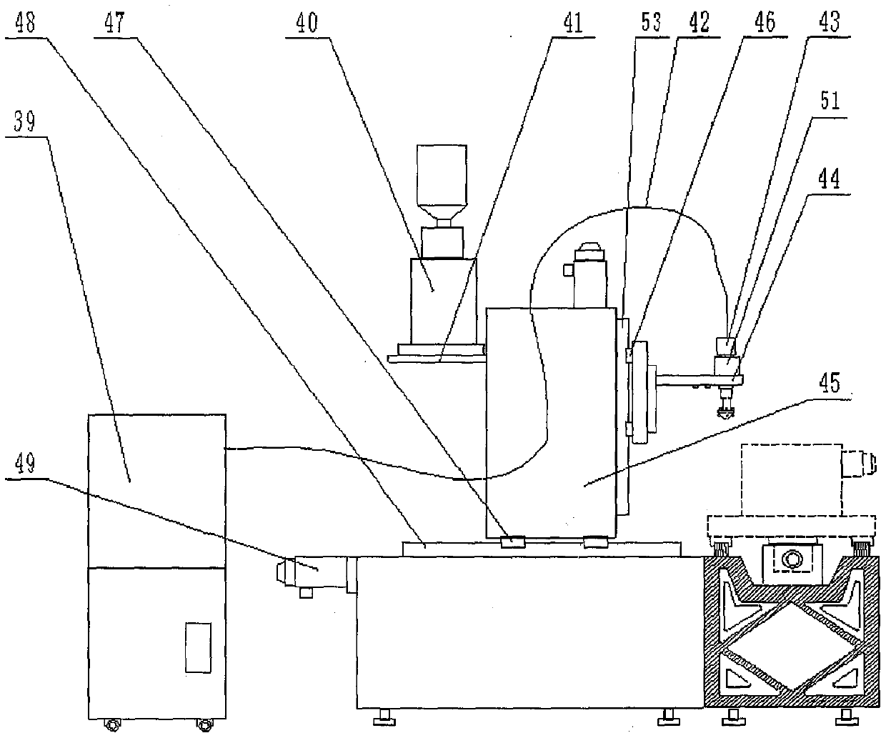 Laser cladding and adaptive milling integrated compound CNC machine tool for blade repair