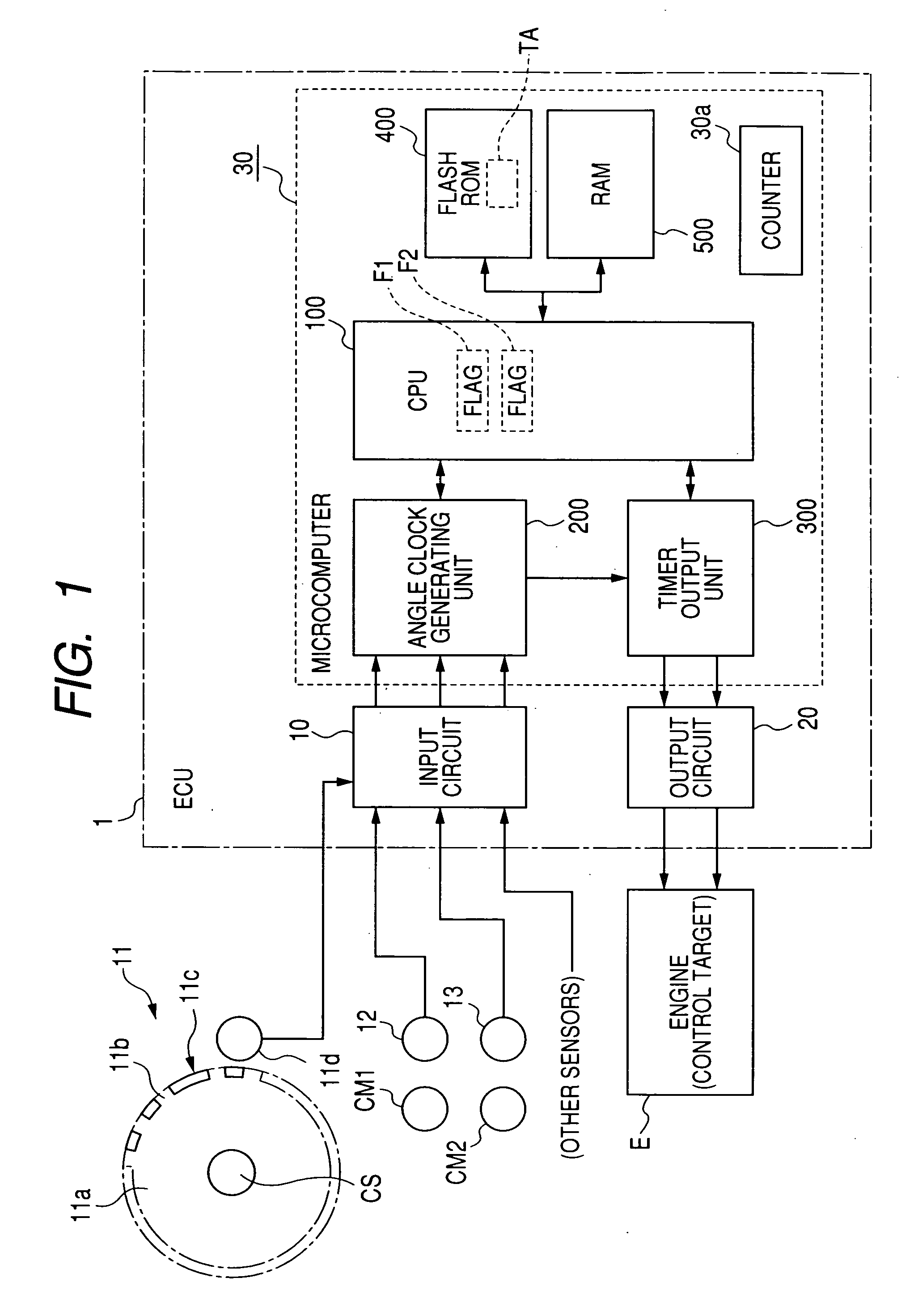 Engine control apparatus using signal with level changing with engine operation