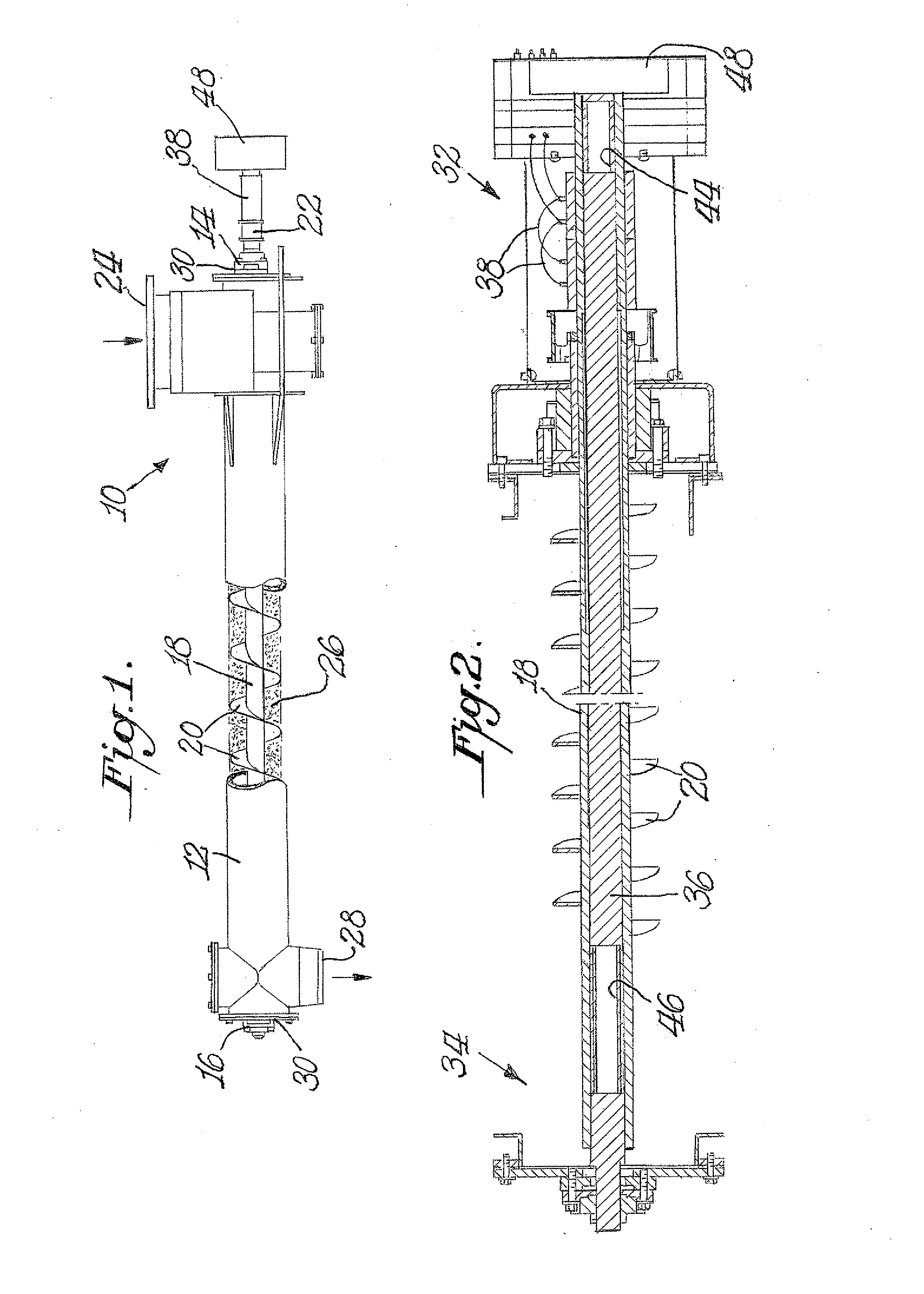 Heated/cool screw conveyor