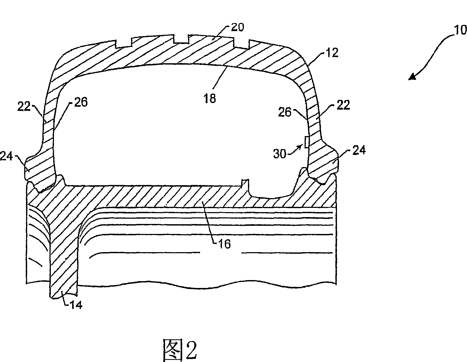 Tyre electronic component with multi-frequency antenna