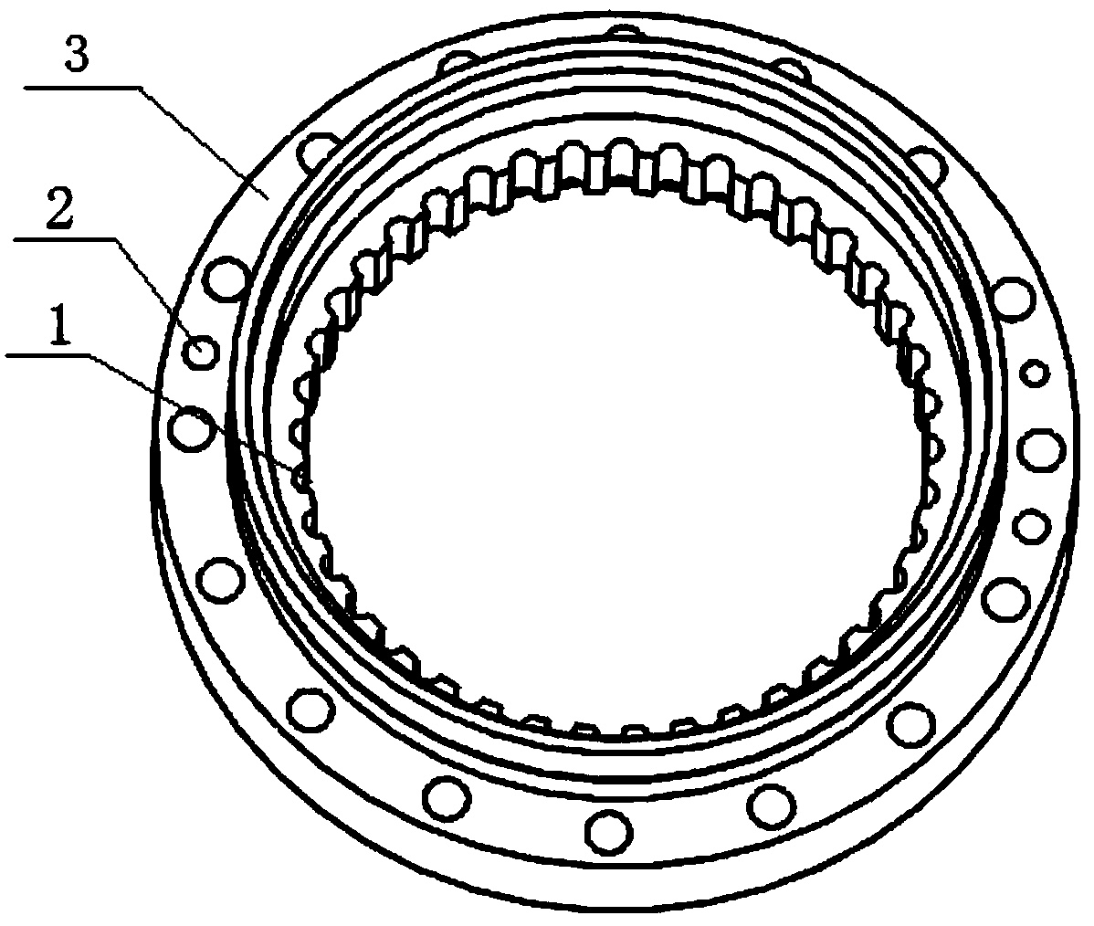 Method and device for machining internal teeth of planetary cycloidal pin gear reducer housing