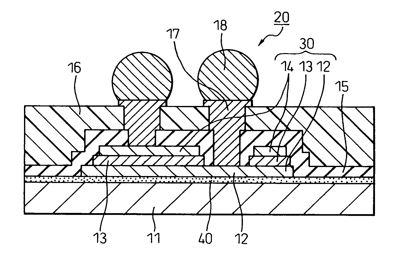 Layer capacitor element and production process as well as electronic device