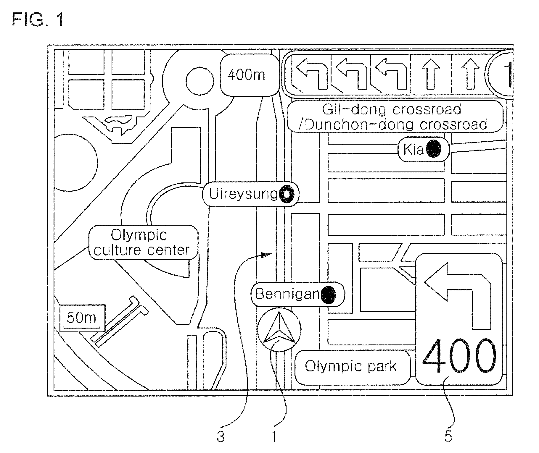 Navigation system and method for providing turn-by-turn instructions