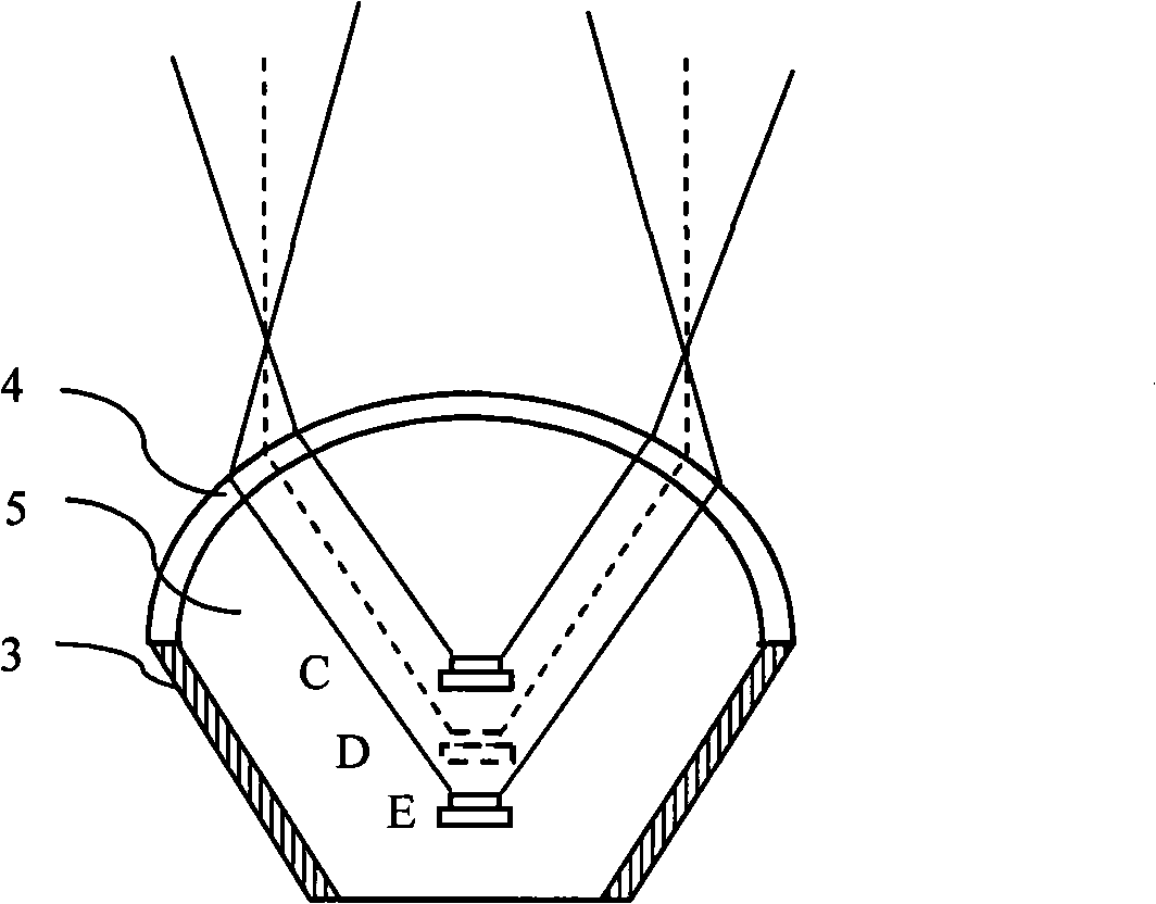 High-power LED light source with adjustable light beam