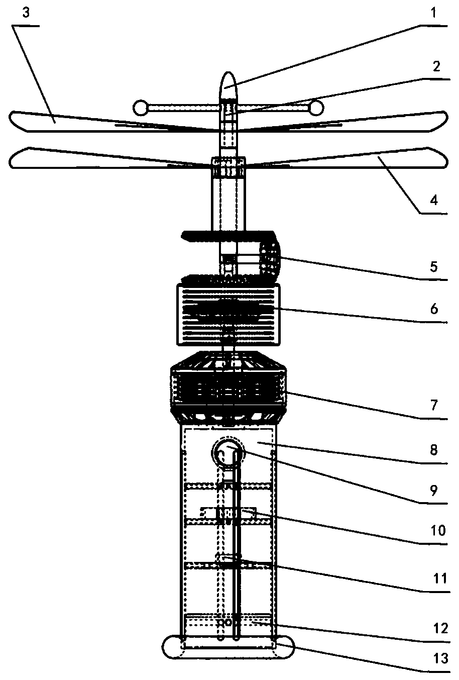 Atmospheric parameter measuring device for sounding