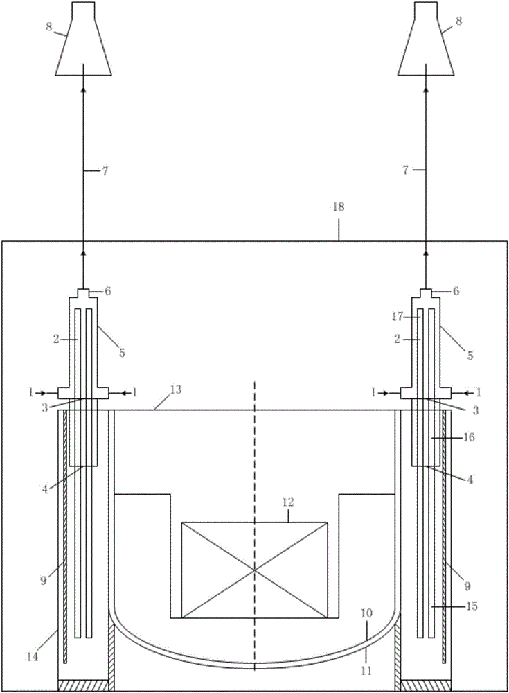 Passive decay heat removal system for liquid metal cooling pool type reactor