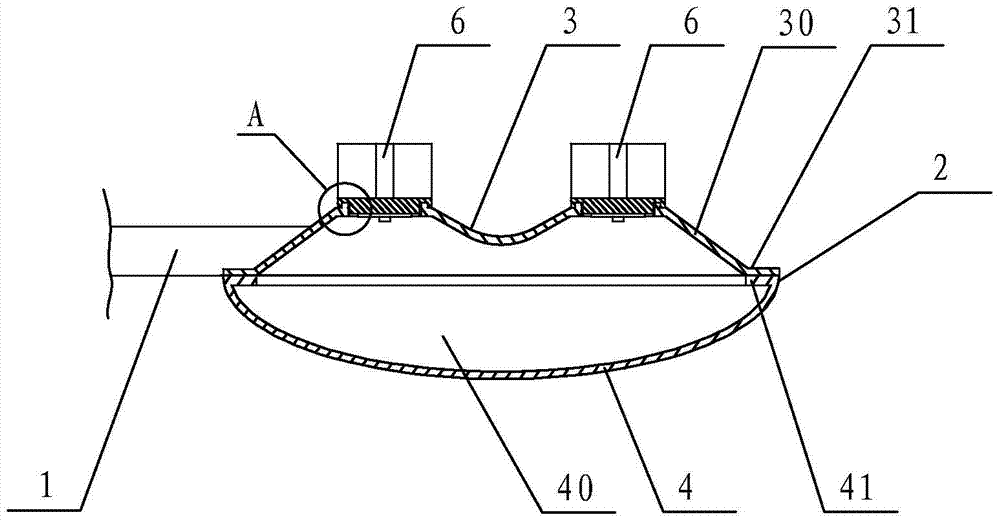 A LED street light with high efficiency heat dissipation