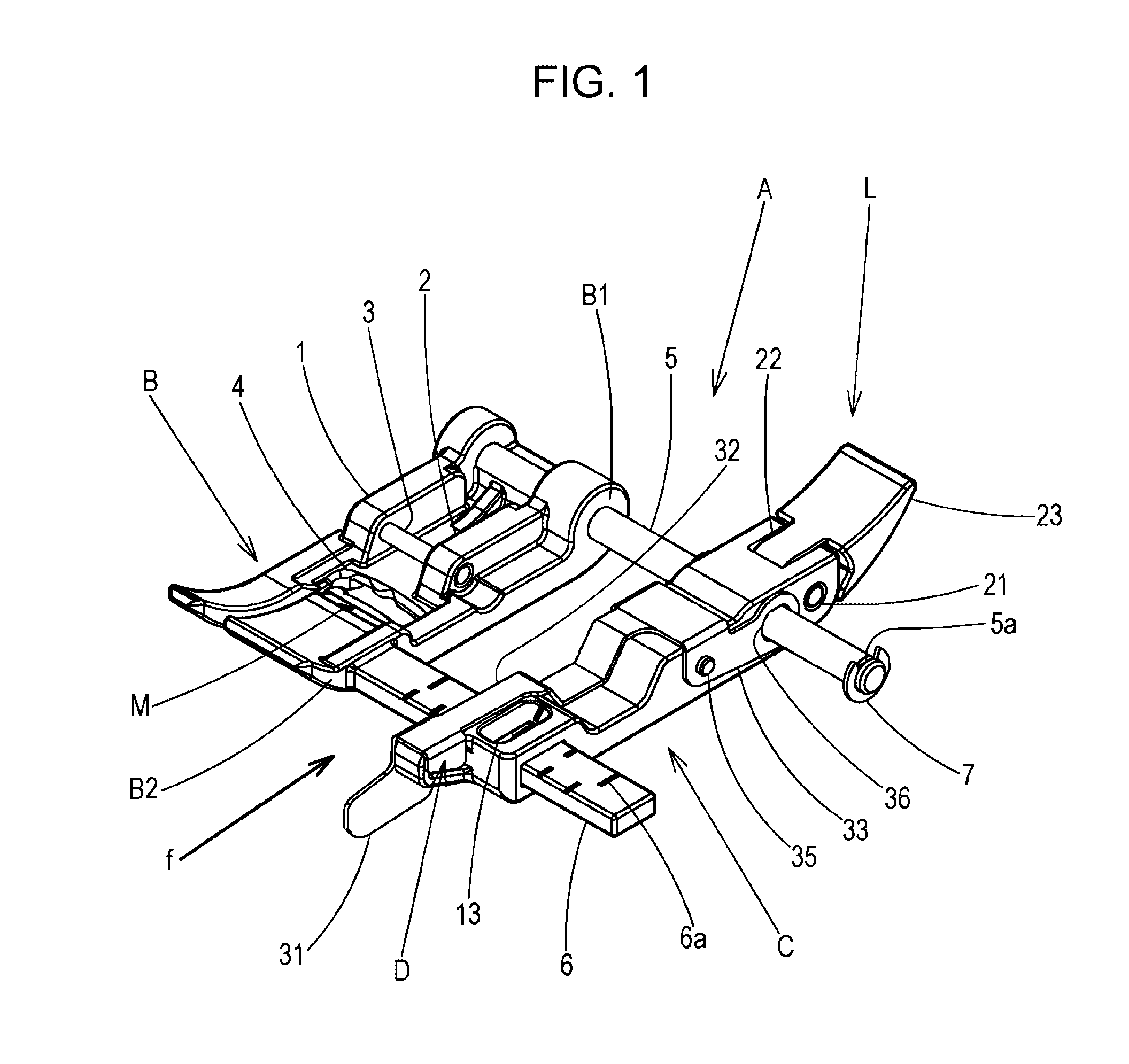 Presser device with fabric guide