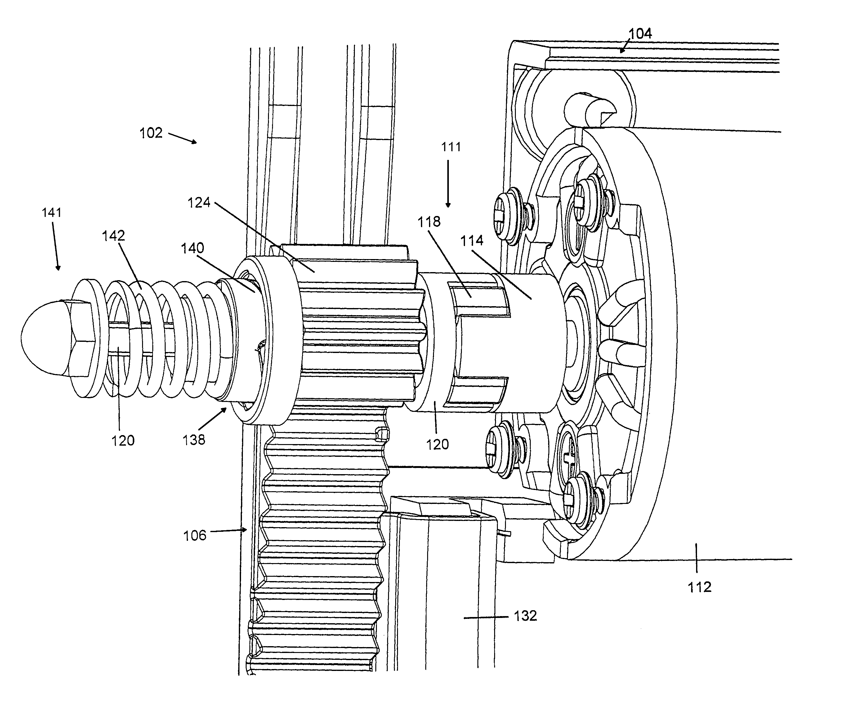 Trash cans with variable gearing assemblies