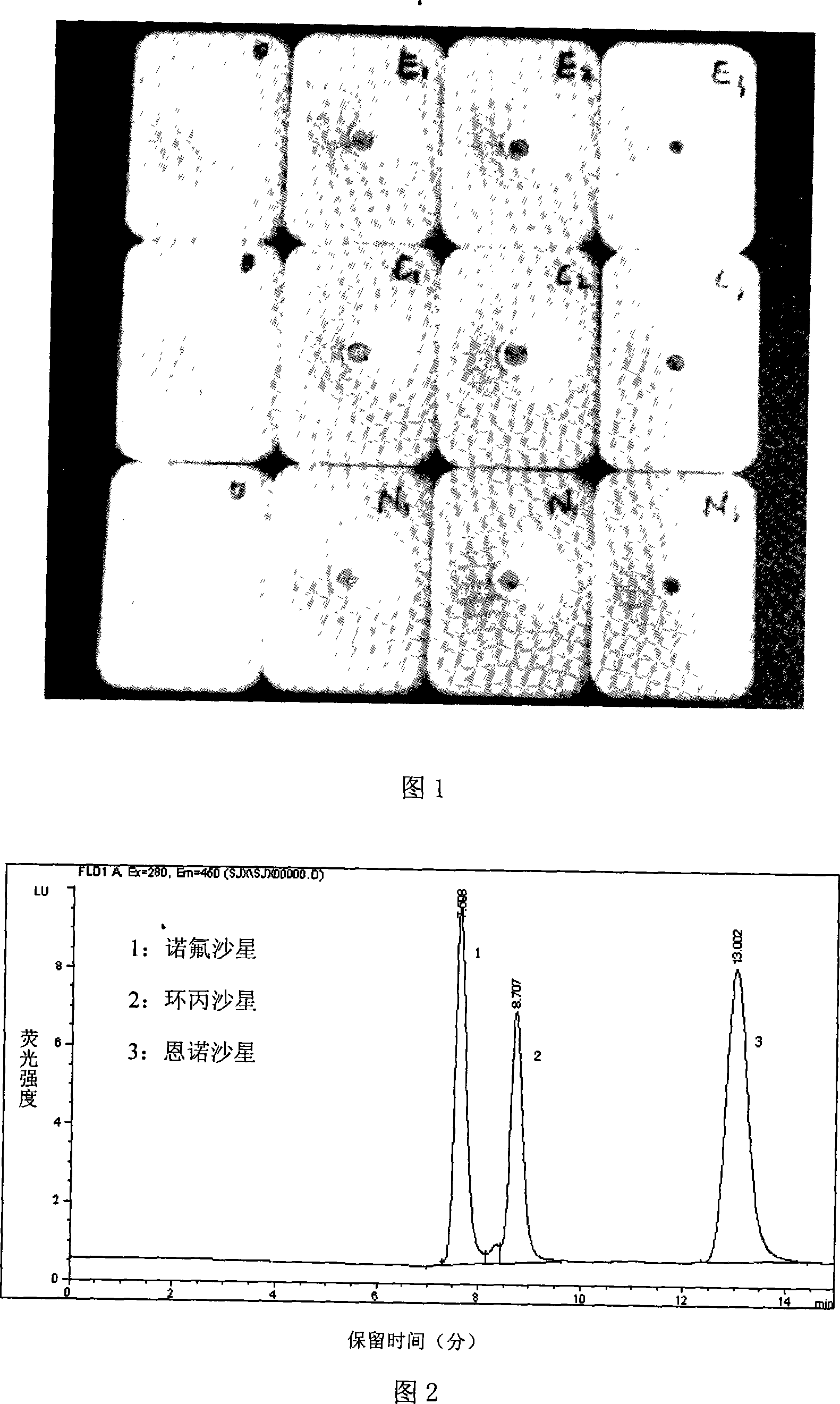 Visualized detection method aiming at aquatic food fluoroquinolone analog drug residue