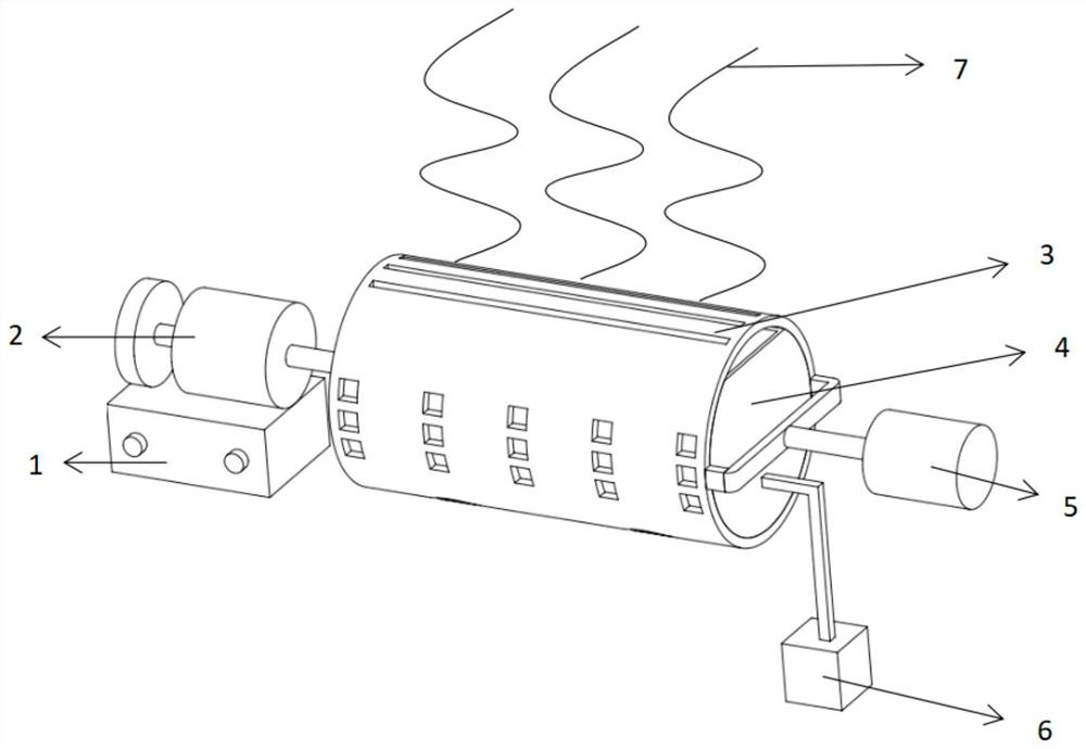 Rotary embedded electrostatic spinning device and spinning method