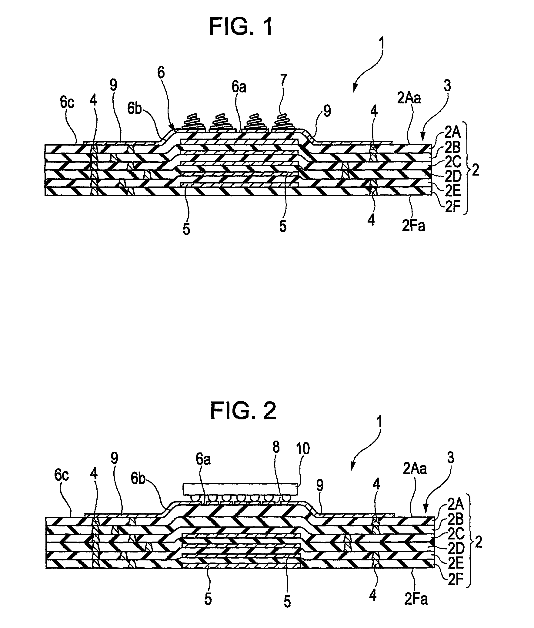 Multilayer ceramic circuit board having protruding portion and method for manufacturing the same