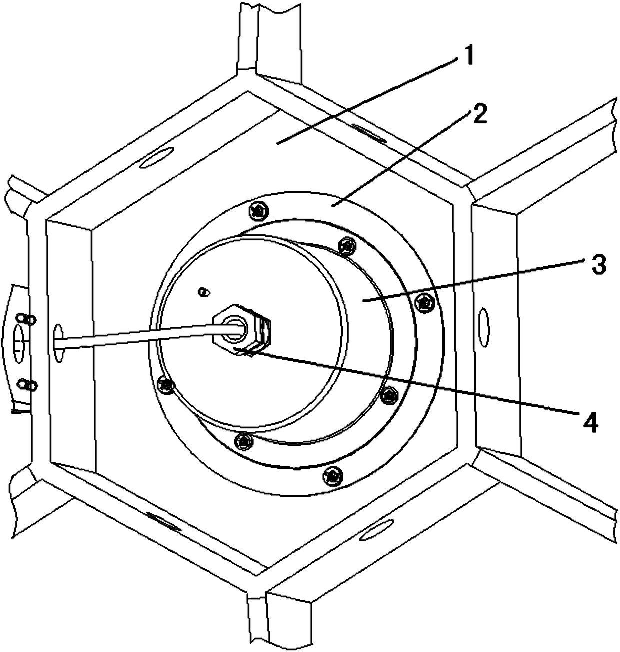 Antenna structure and installation method for wireless network coverage manhole cover