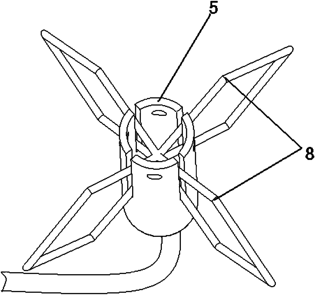 Antenna structure and installation method for wireless network coverage manhole cover