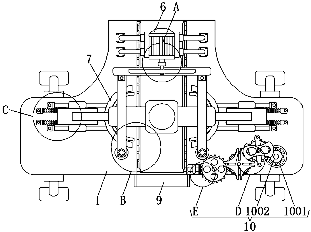 Continuous gradual type water heater flange plate stamping platform