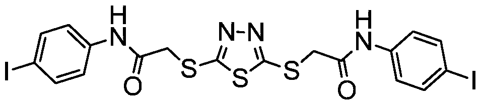 Application of 2,5-bis(substituted carbamoylmethylthio)-1,3,4-thiadiazoles in inhibiting the growth of cyanobacteria