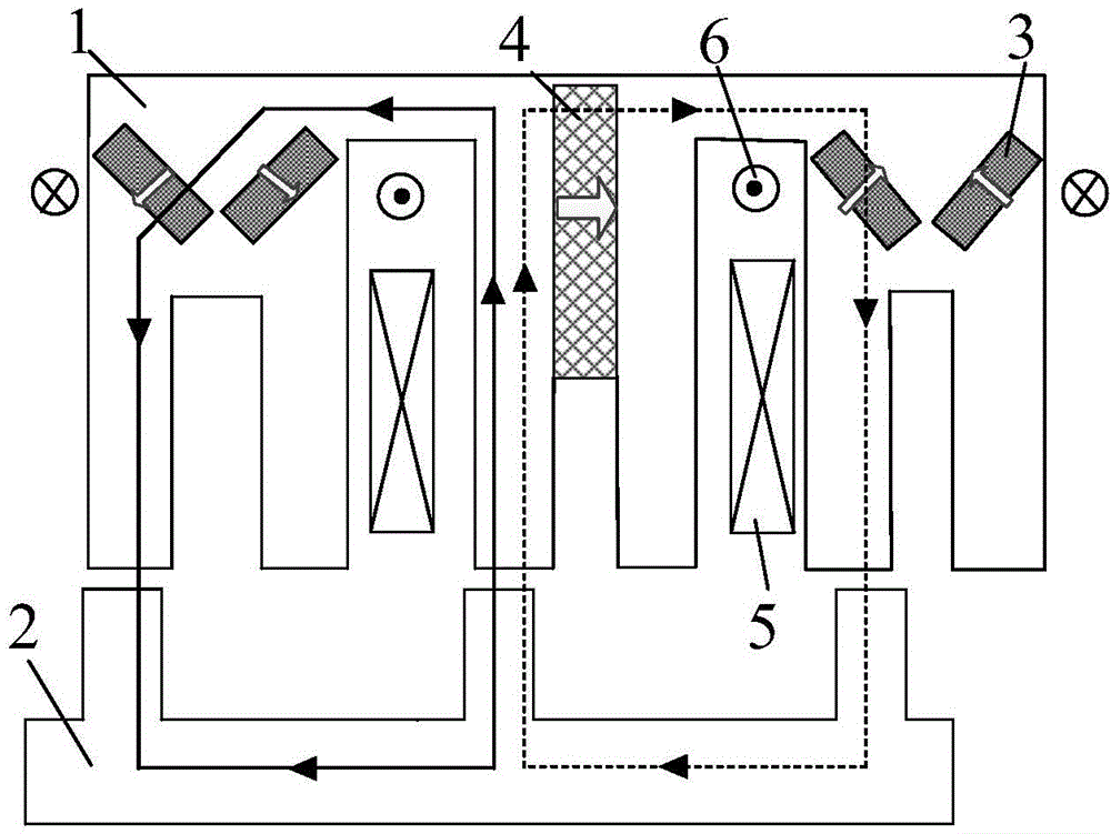 Mixed permanent magnetic pole-alternating and magnetic flux-switching memory motor and winding switching magnetism-weakening control method thereof