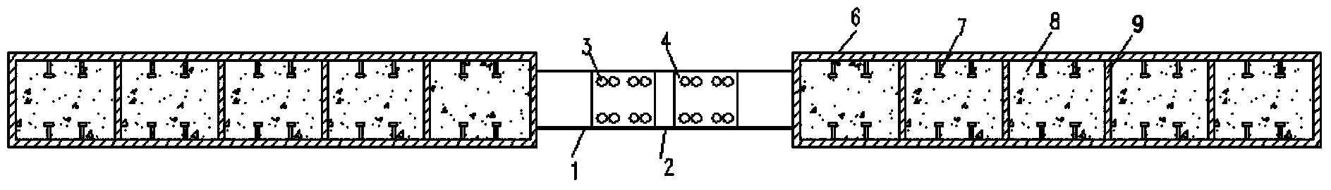 Replaceable steel coupling beam and double-steel-plate high-strength concrete combined coupled shear wall