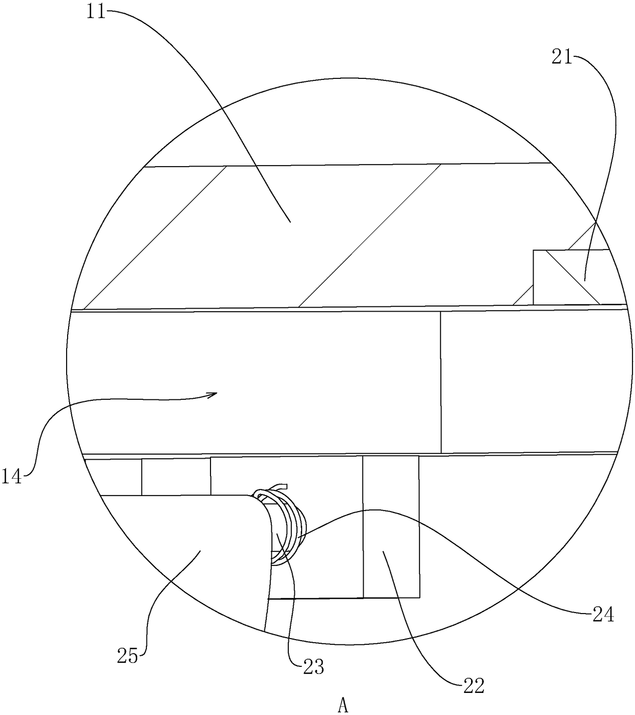 Storehouse building structure for making full use of room space