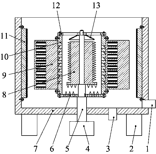 Pulping equipment based on rotary cylinder turbulent flow shearing and vortex shearing type pulping