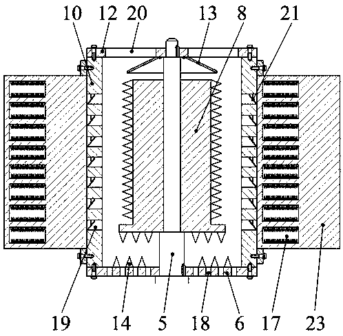 Pulping equipment based on rotary cylinder turbulent flow shearing and vortex shearing type pulping