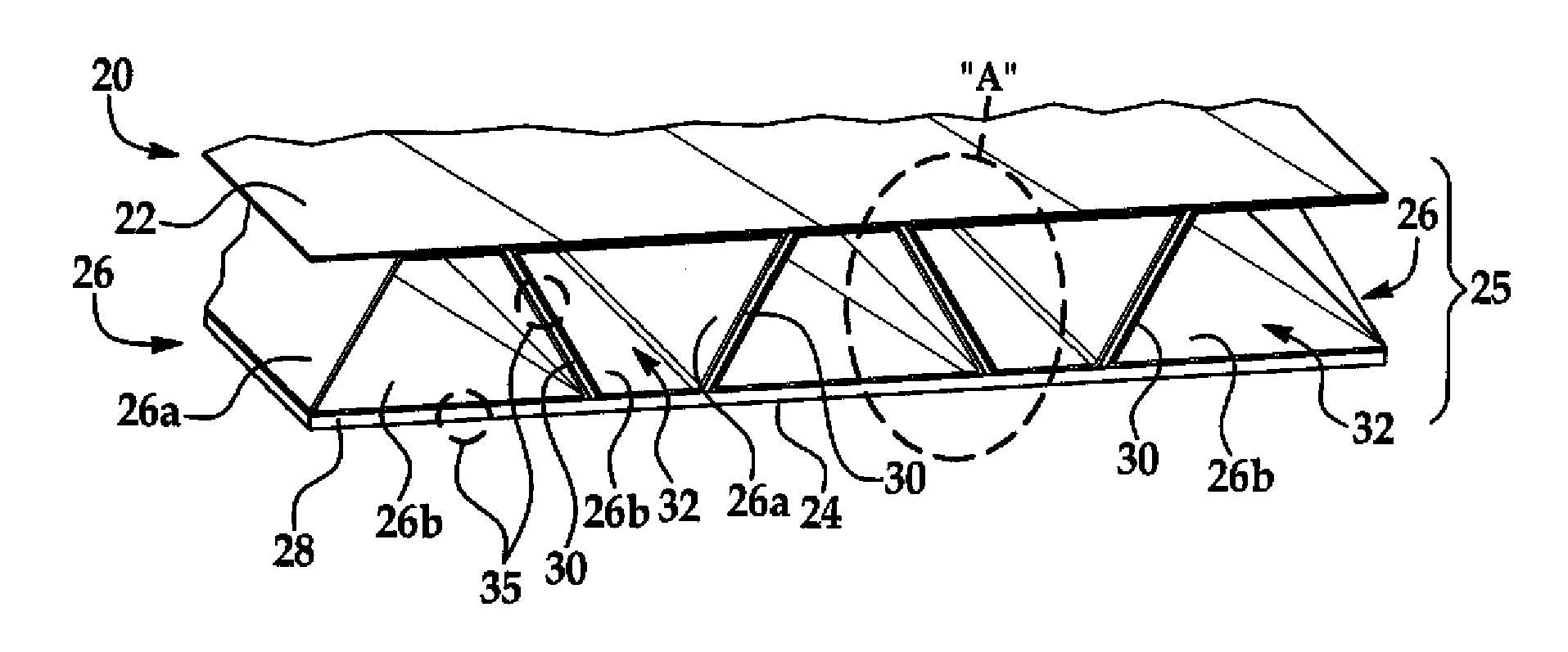 Composite Truss Panel Having Fluted Core