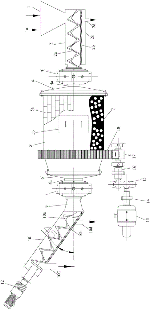 Integrated device for kitchen waste continuous crushing pulping and component sorting