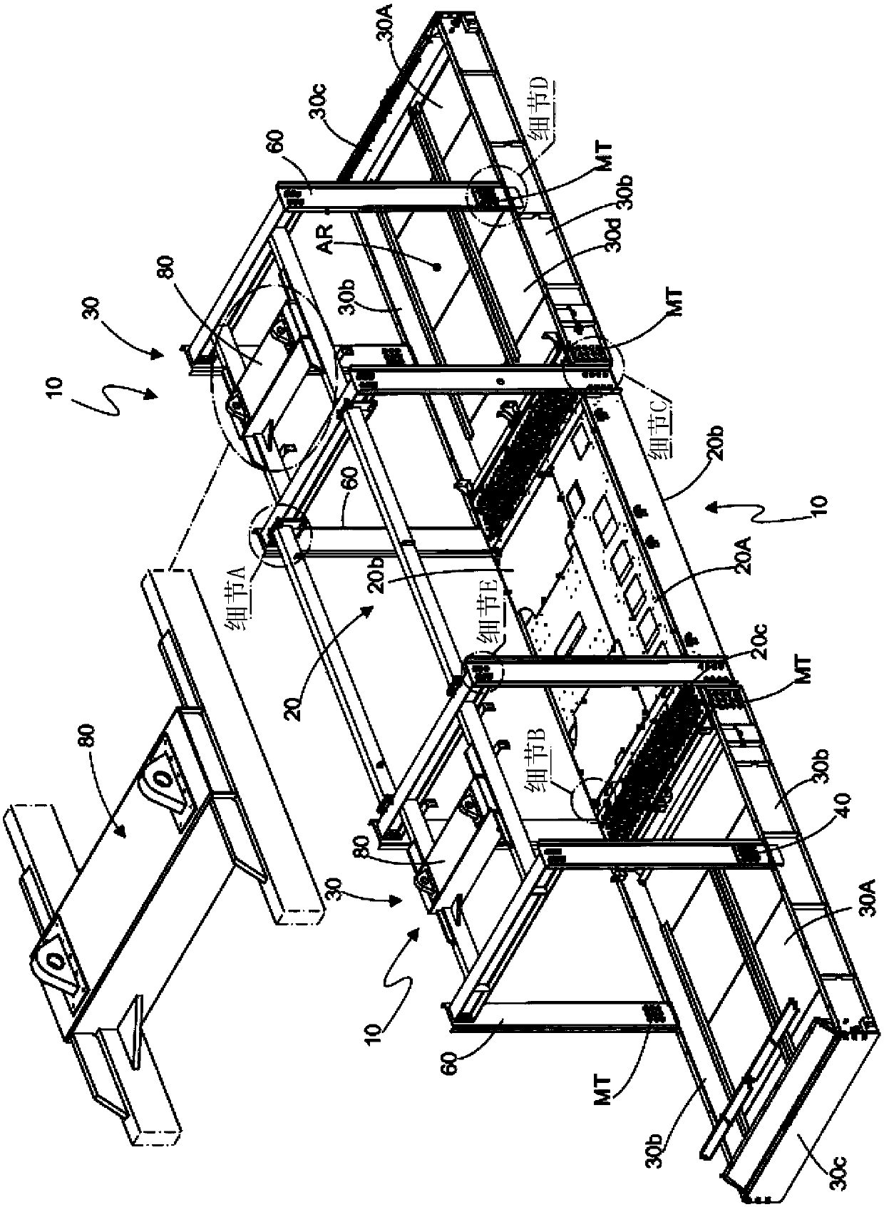 Improvements to structural modules for layout of modular power stations