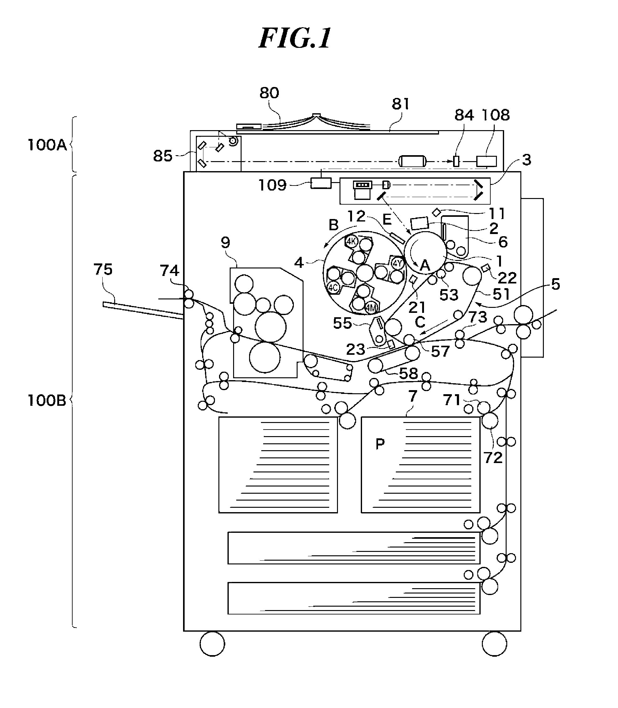 Toner image height measurement apparatus and image forming apparatus having the same