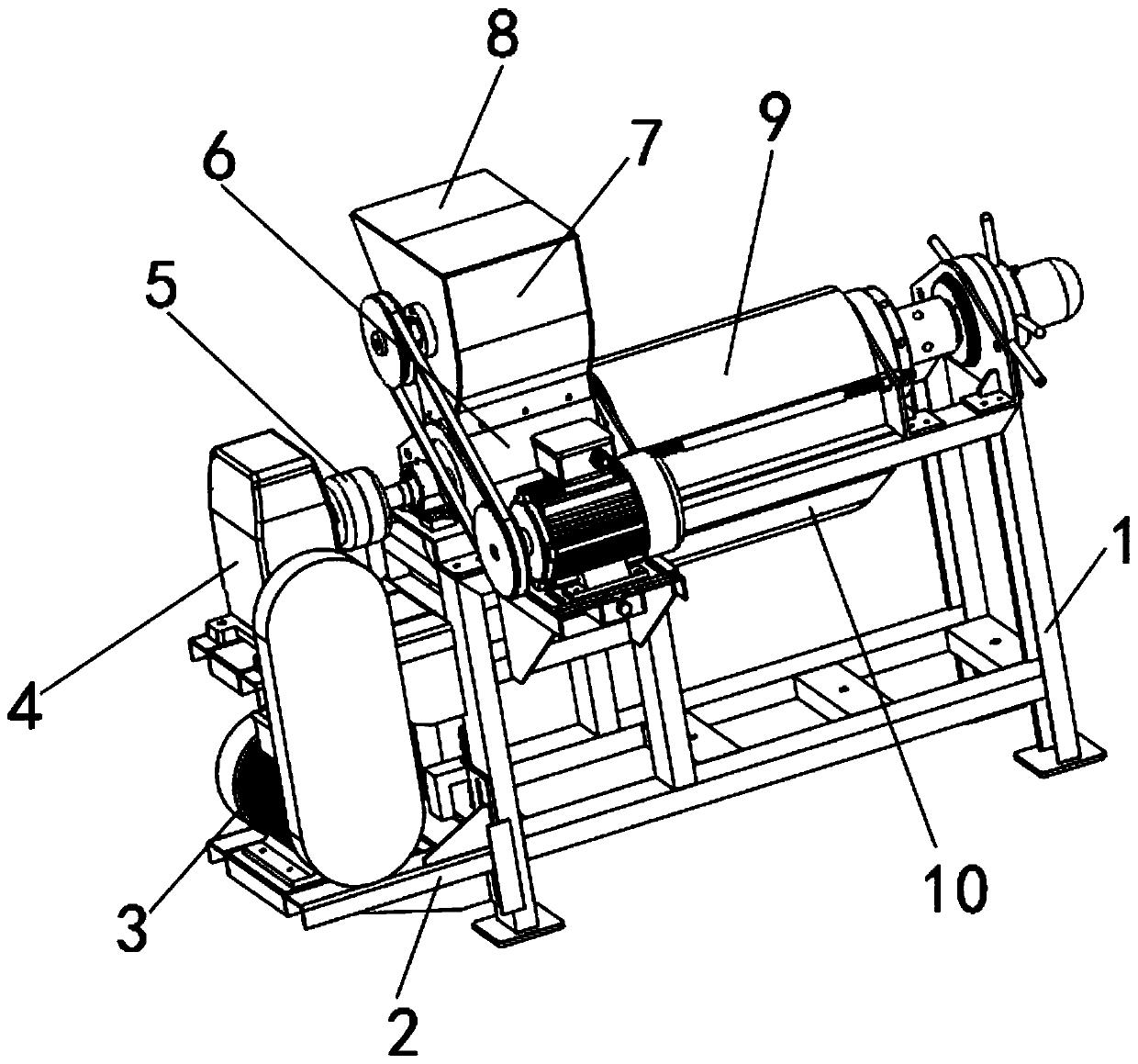 Granulator for producing thermal insulation materials and working method of granulator