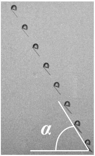 Method for controlling free rising track and speed of bubble by using empennage