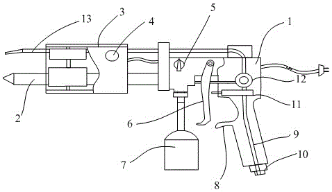 Wooden furniture wax spraying device