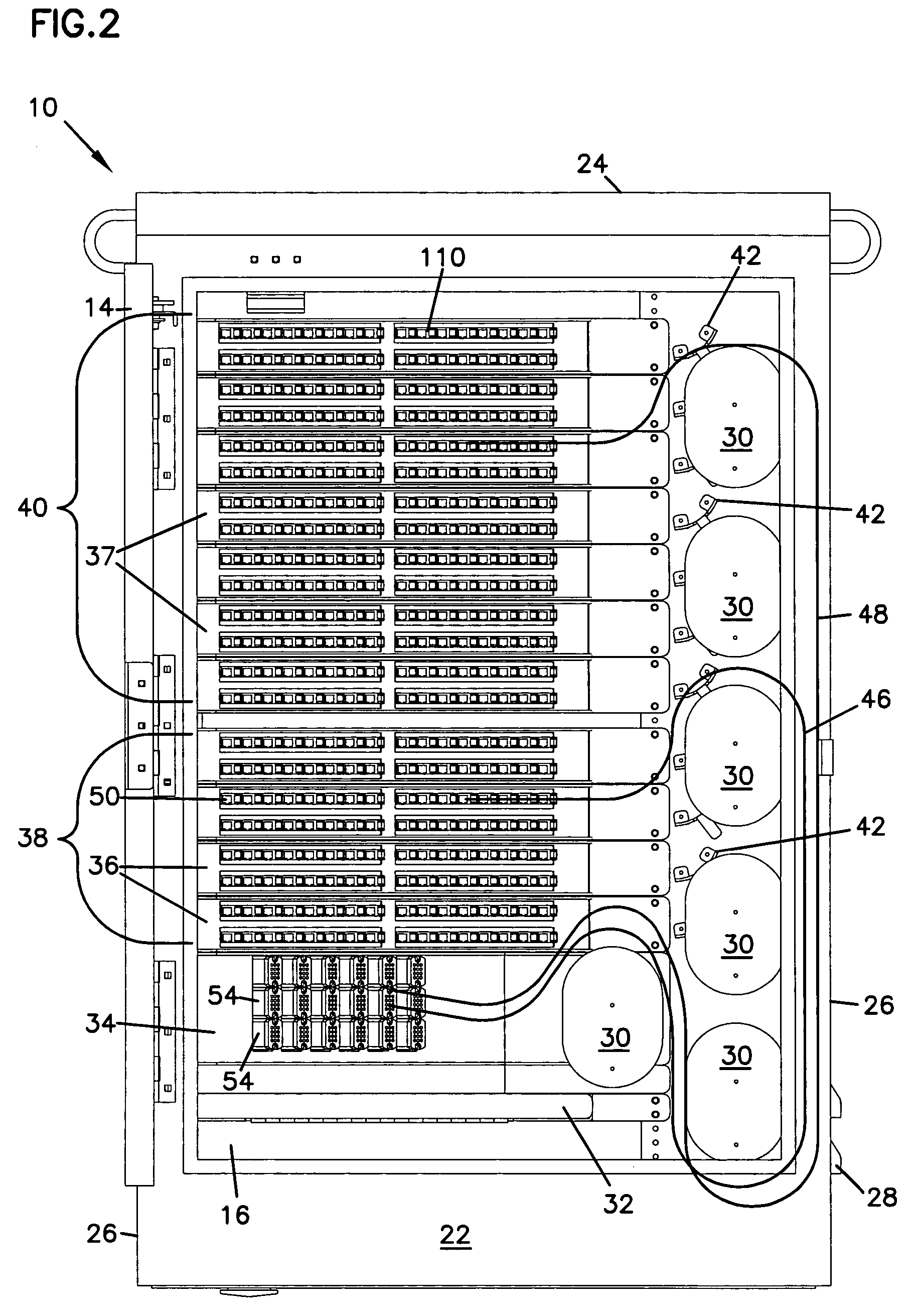 Telecommunications connection cabinet