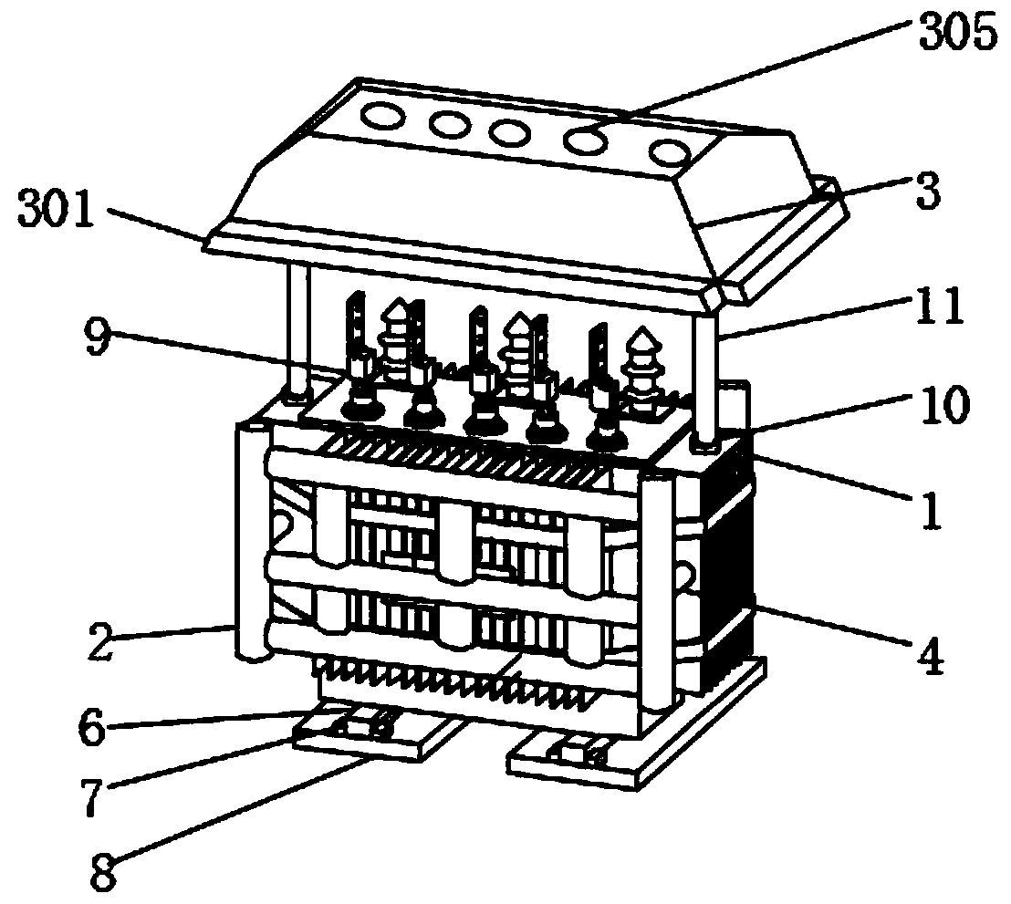 Energy-saving transformer for power distribution system