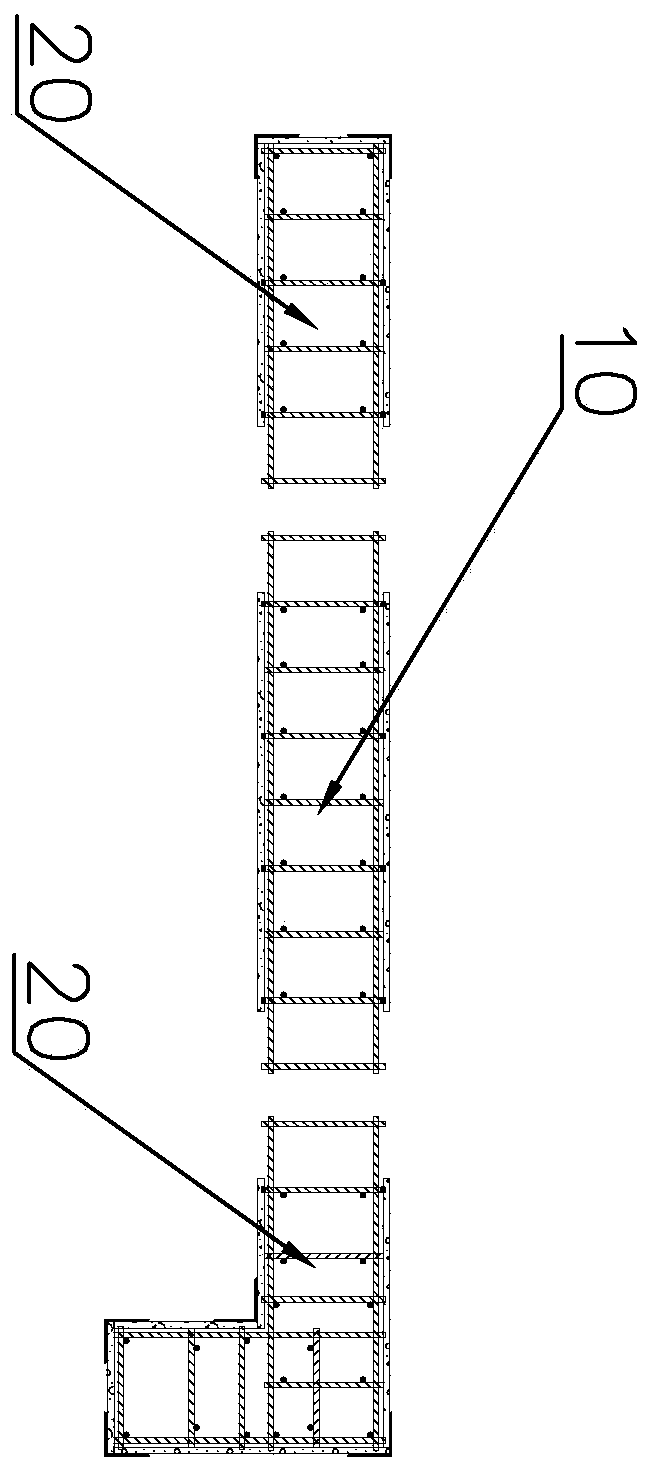 A kind of integrated pouring forming construction method of reinforced concrete shear wall