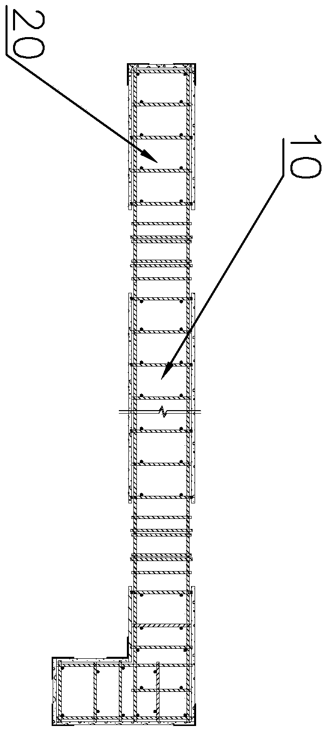 A kind of integrated pouring forming construction method of reinforced concrete shear wall