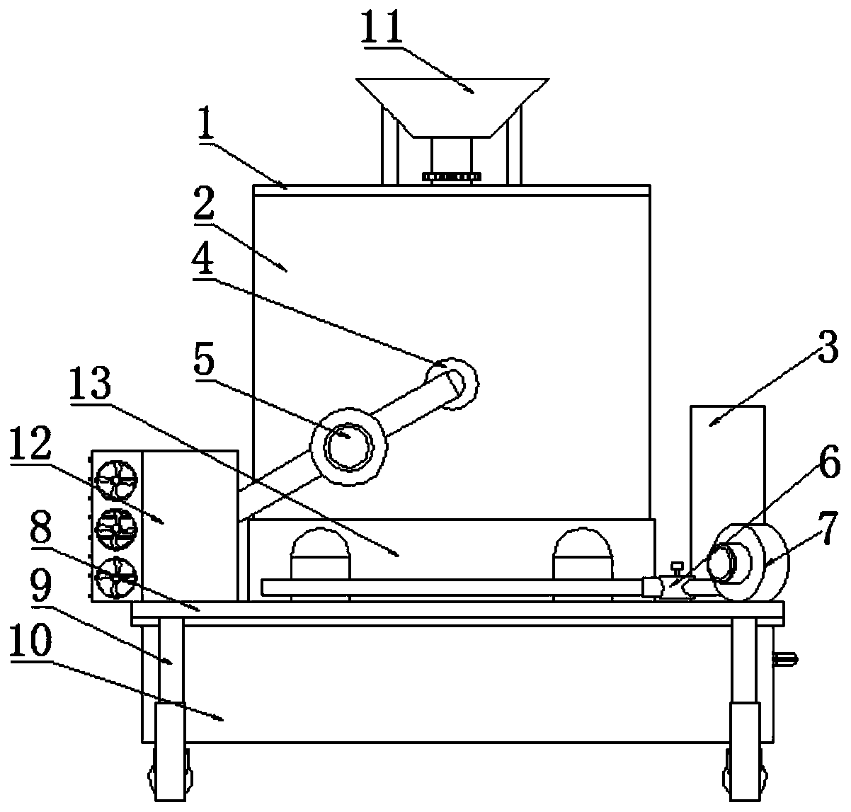 Grain cooking and processing quick cooling device for white spirit production