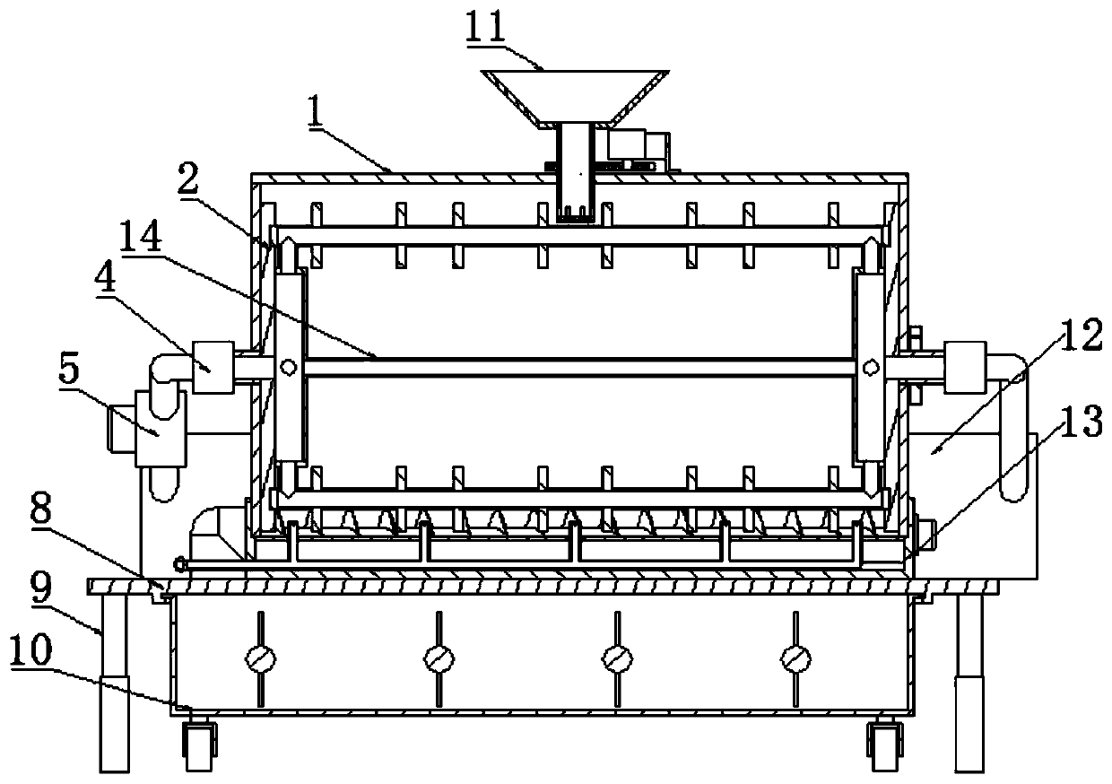 Grain cooking and processing quick cooling device for white spirit production