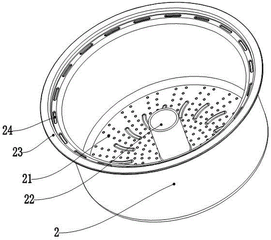 Cooking pan capable of reducing starch content