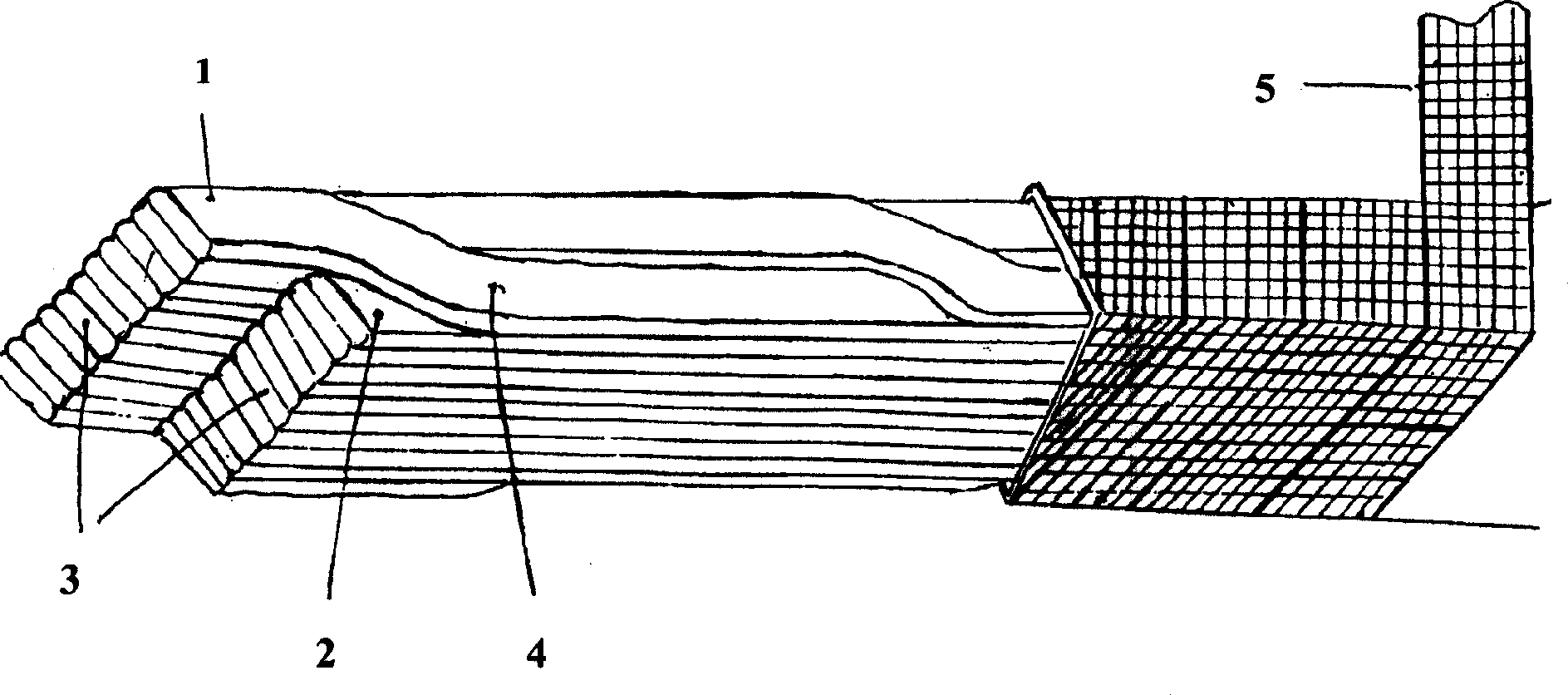 Glass fiber silk screen tape commutating conducting wire, and its manufacture and use method