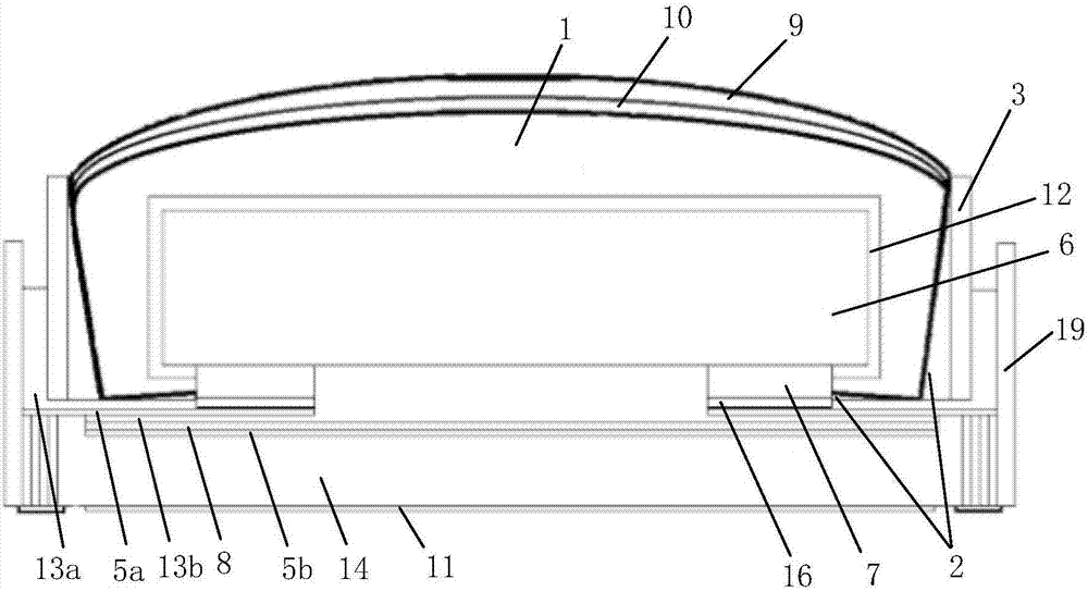 High-power eutectic solder inversion structure for ultraviolet LED chip