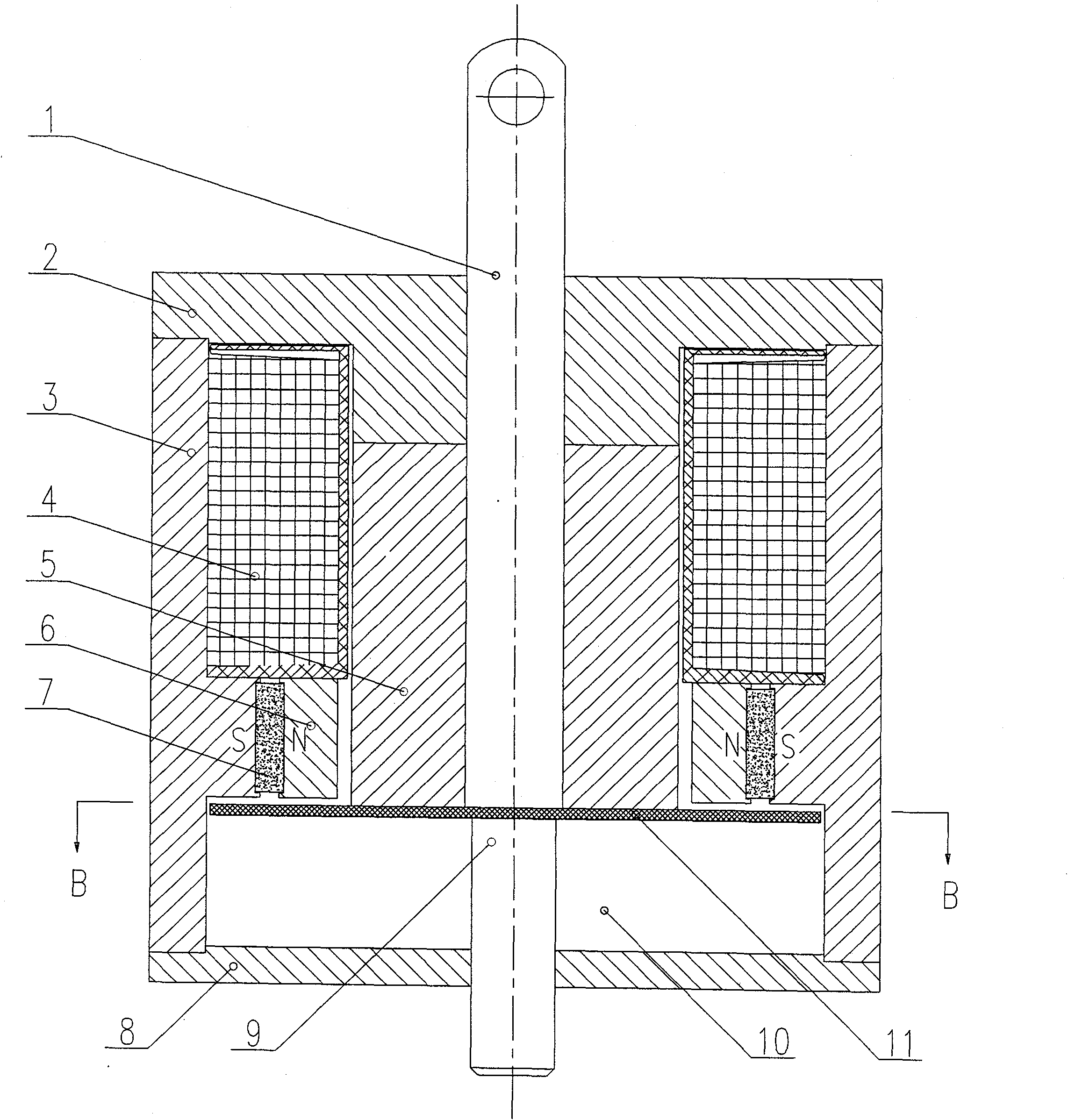 Permanent magnet operating mechanism with air opening damping device for high-voltage and low-voltage switches